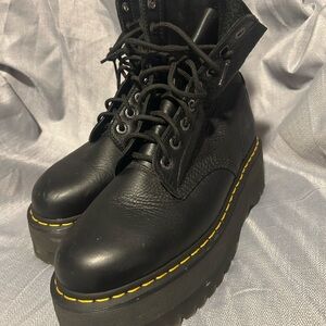 Dr. Martens Black Platform Combat Boots